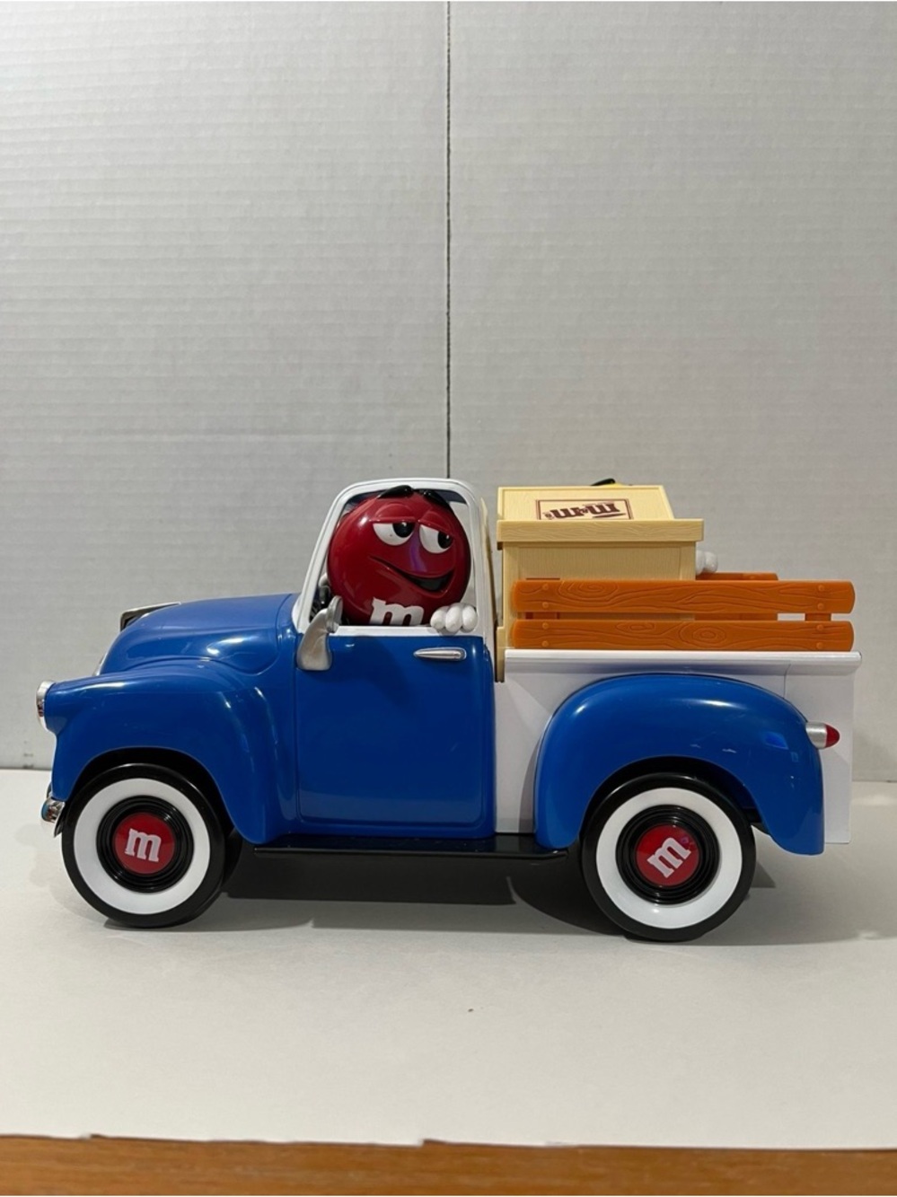 M&M'S Blue and White Toy Pickup with Red M&M Driver